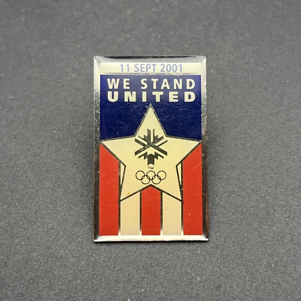 2002 Salt Lake City‎ Olympics 9/11 September 11th We Stand United Lapel Hat Pin